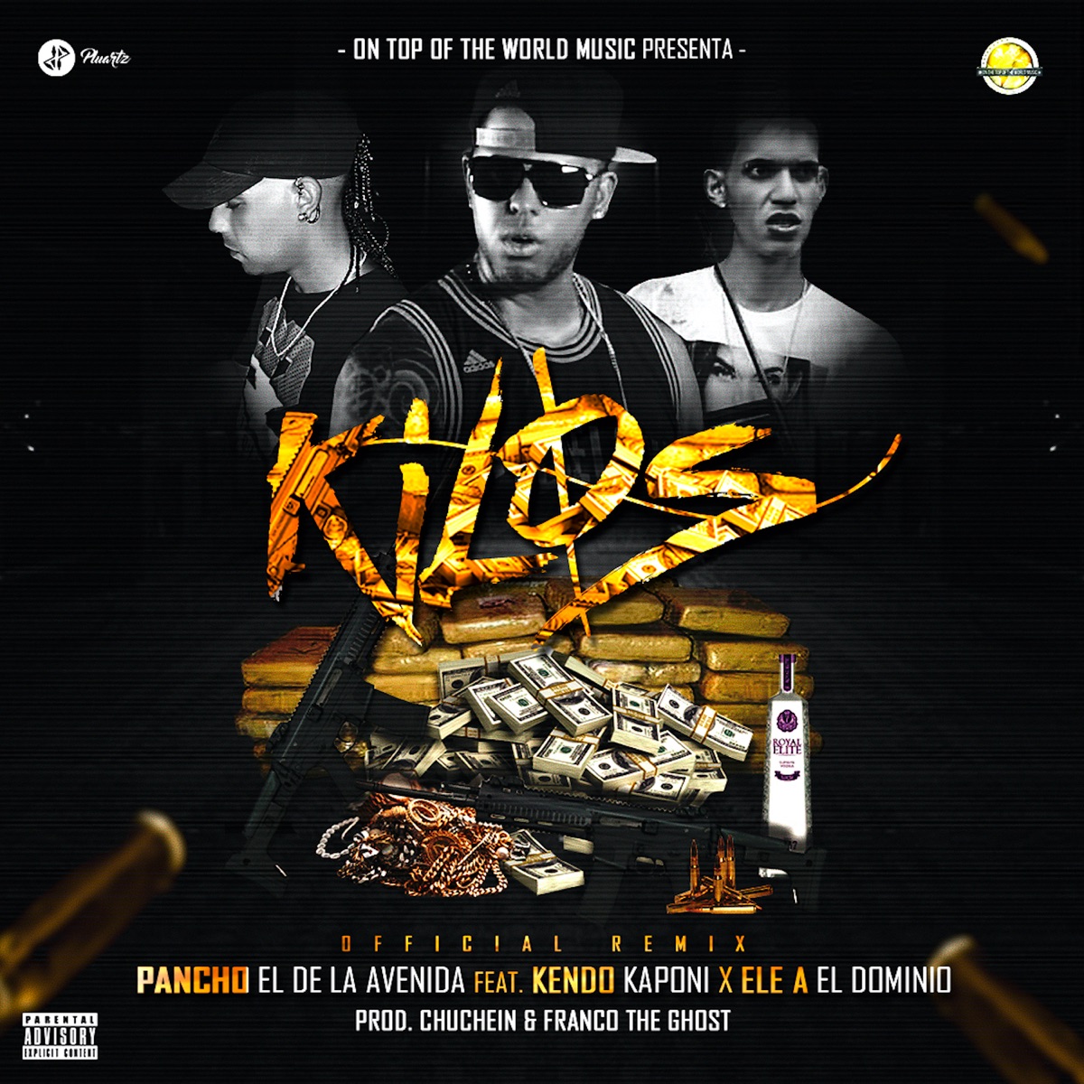 Kilos (Remix) [feat. Kendo Kaponi & Ele a el Dominio] - Single by Pancho el de la Avenida album cover