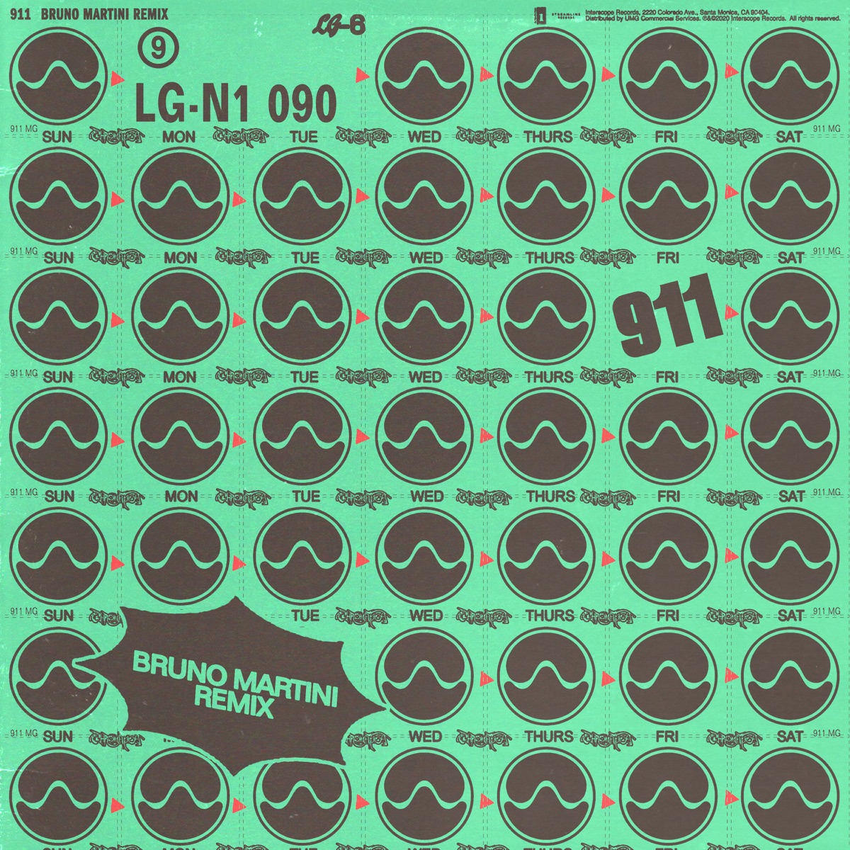 911 (Bruno Martini Remix) - Single by Lady Gaga & Bruno Martini album cover