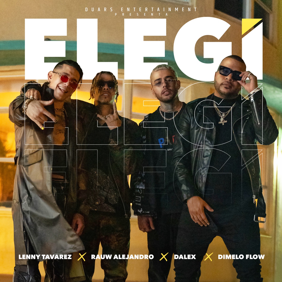 Elegí (feat. Dímelo Flow) - Single by Rauw Alejandro, Dalex & Lenny Tavárez album cover