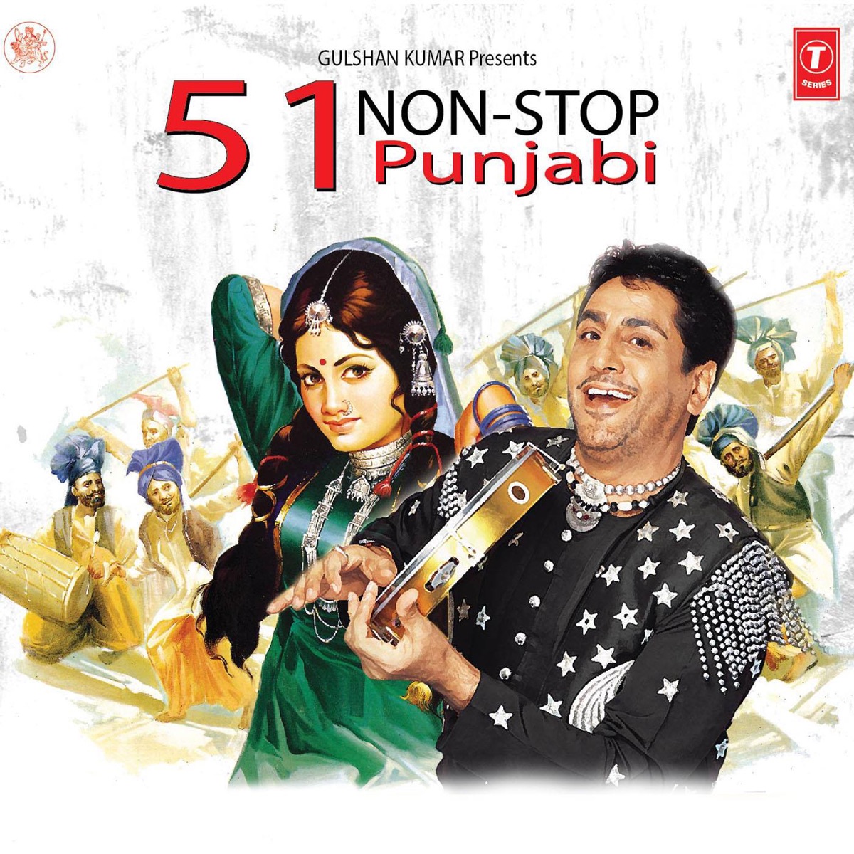 51 Non-Stop Punjabi by Shaan, KK, Himesh Reshammiya, Gurdas Maan, Hans Raj Hans, Sukhwinder Singh, Shreya Ghoshal, Babbu Maan, Harjit Harman, Vishal & Shekhar, Jaidev Kumar, Anand Raj Anand, Sajid-Wajid & Atul Sharma album cover