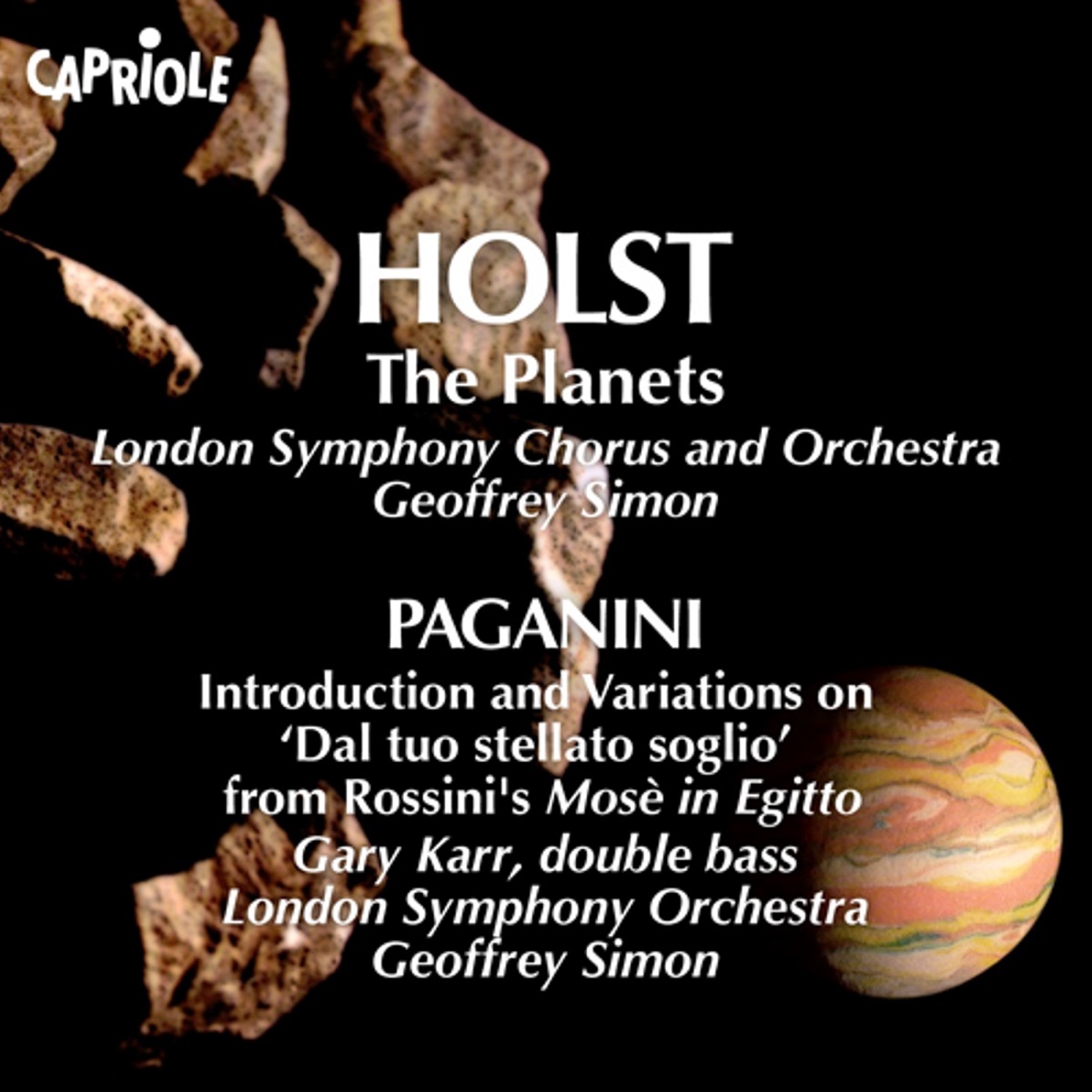 Holst, G.: Planets (The) by London Symphony Chorus, London Symphony Orchestra, Geoffrey Simon & Gary Karr album cover
