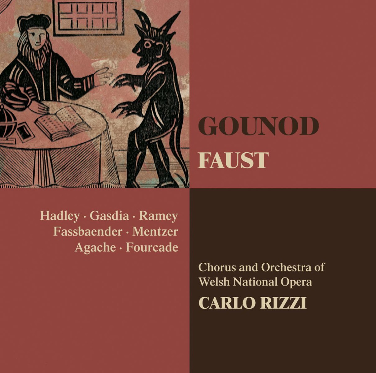 Gounod: Faust by Alexandru Agache, Brigitte Fassbaender, Carlo Rizzi, Cecilia Gasdia, Chorus of Welsh National Opera, Jerry Hadley, Welsh National Opera Orchestra, Samuel Ramey & Susanne Mentzer album cover