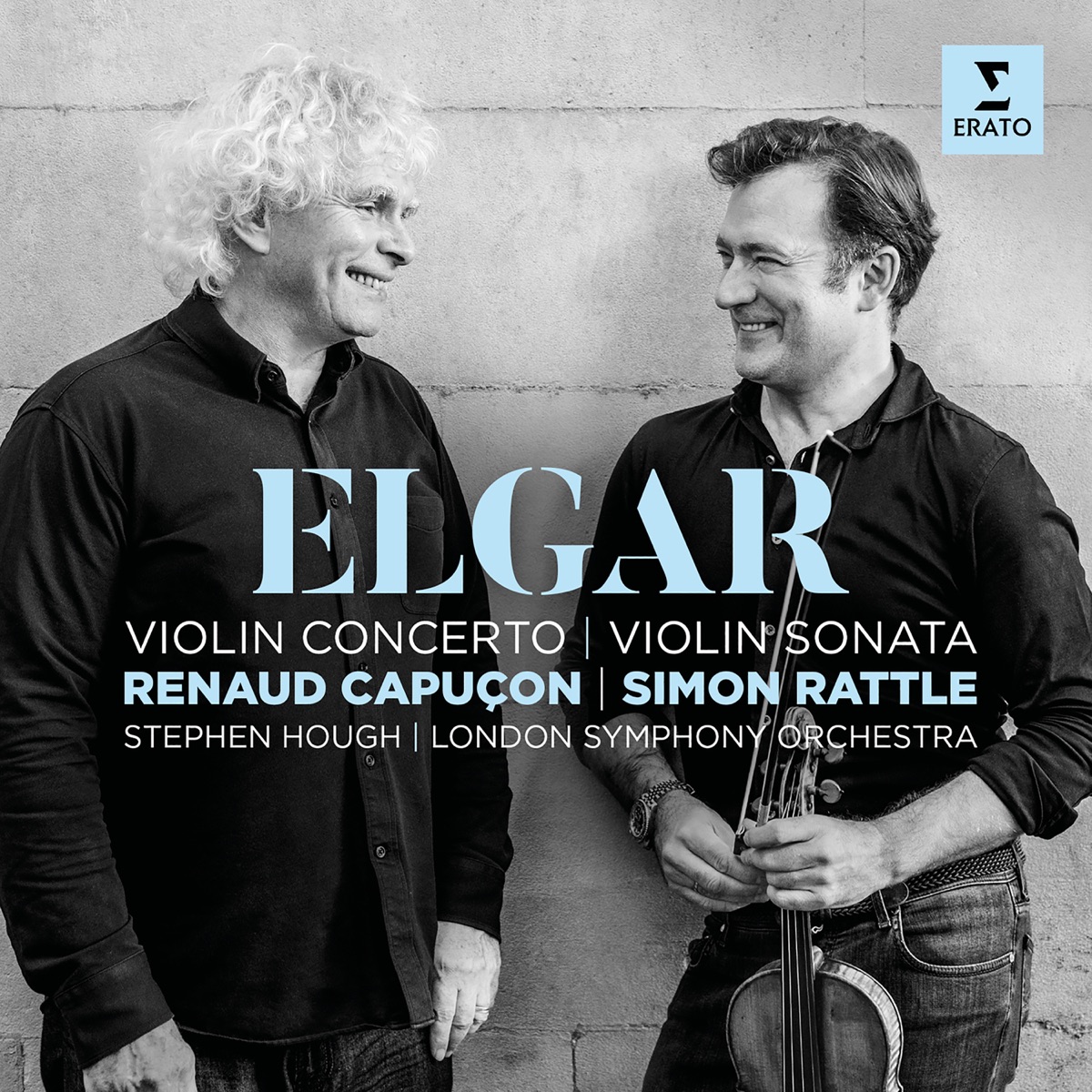 Elgar: Violin Concerto & Violin Sonata by Renaud Capuçon, Stephen Hough, London Symphony Orchestra & Sir Simon Rattle album cover