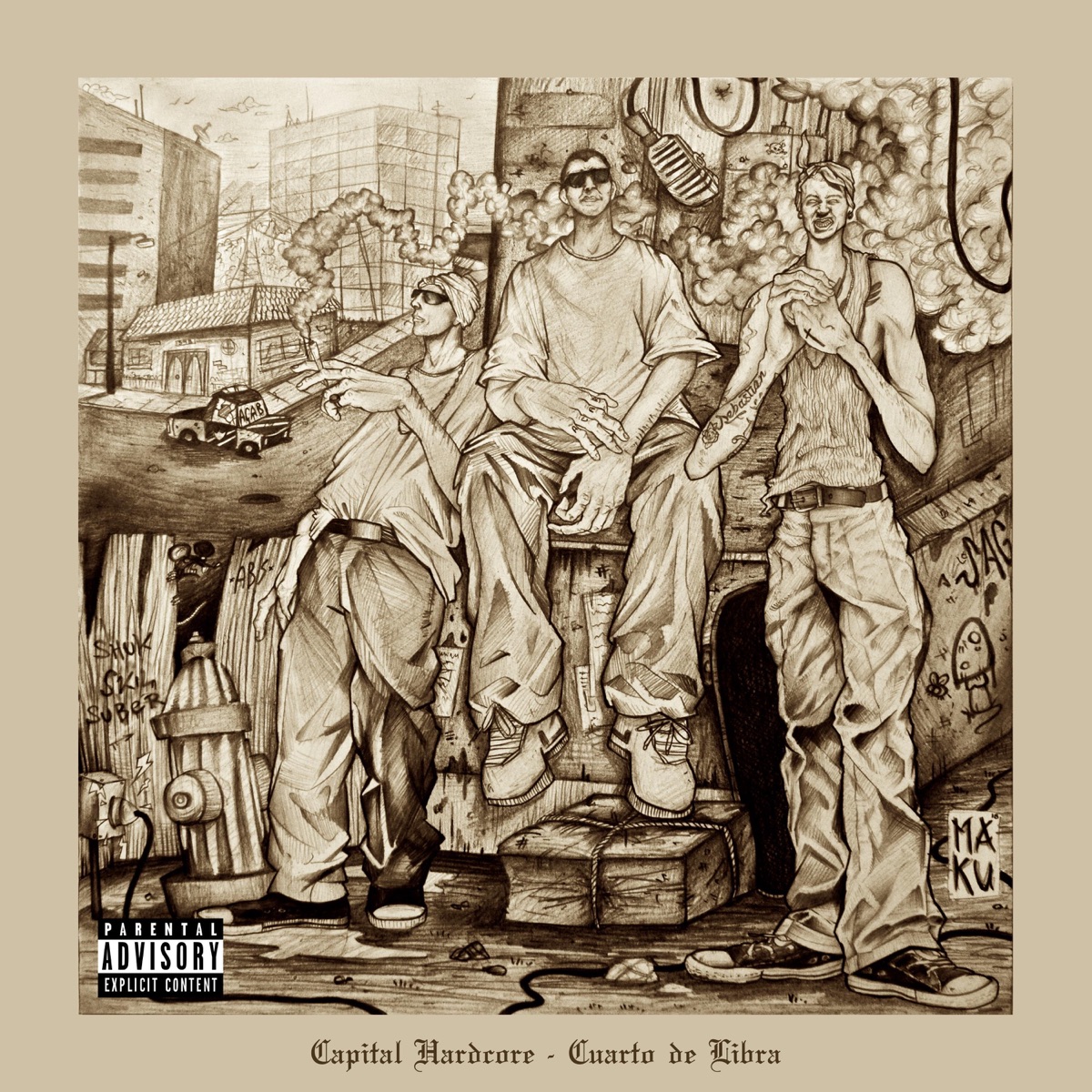 Cuarto de Libra (feat. Straight G! CPT) - EP by Capital Hardcore album cover