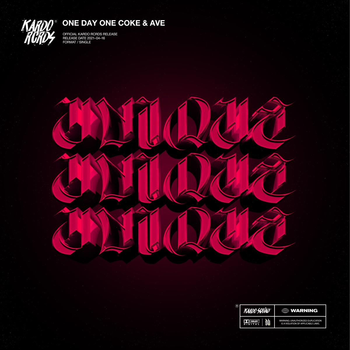 Unique - Single by One Day One Coke & AVE album cover