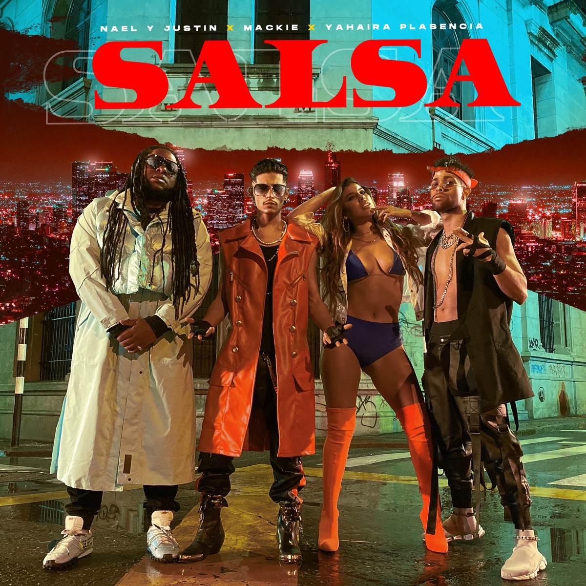 Salsa - Single by Nael y Justin, Mackie & Yahaira Plasencia album cover