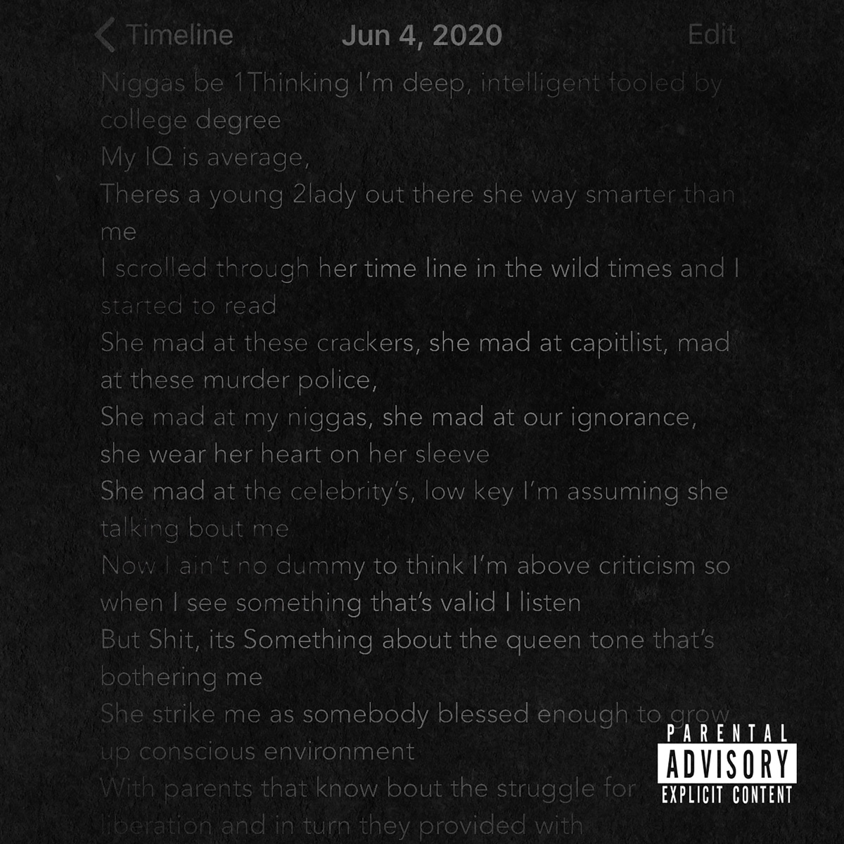 Snow on tha Bluff - Single by J. Cole album cover artwork