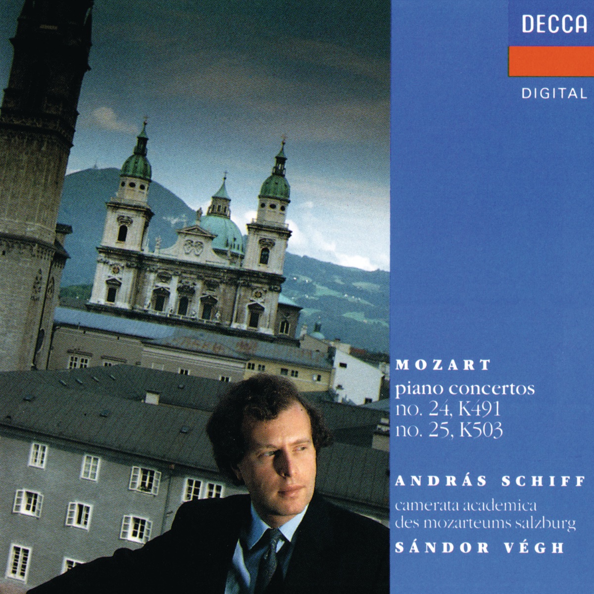 Mozart: Piano Concertos Nos. 24 & 25 by András Schiff, Sándor Végh & Camerata Academica des Mozarteums Salzburg album cover