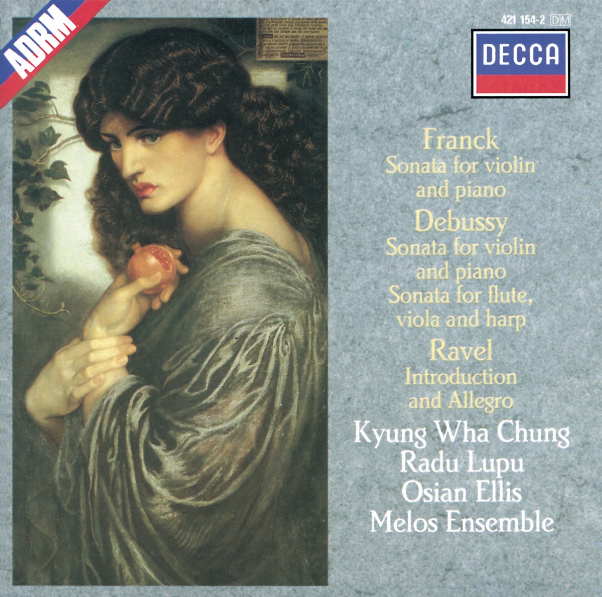 Debussy, Franck & Ravel: Sonatas by Kyung-Wha Chung, Radu Lupu, Melos Ensemble & Osian Ellis album cover