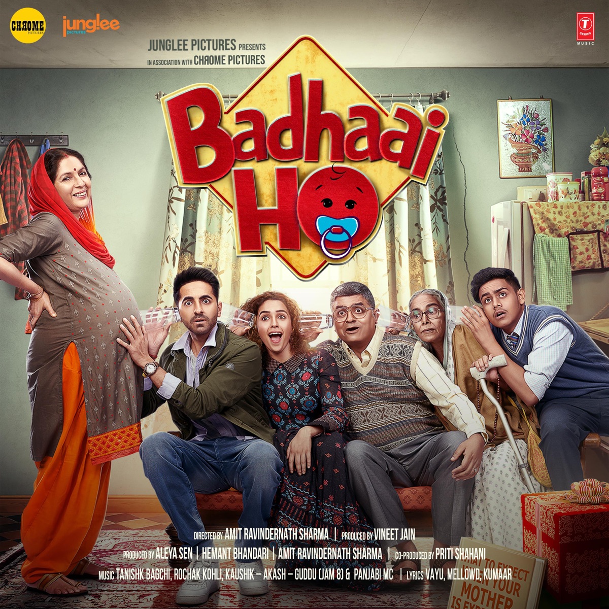 Badhaai Ho (Original Motion Picture Soundtrack) by Tanishk Bagchi, Panjabi Mc, Rochak Kohli & Jam8 album cover