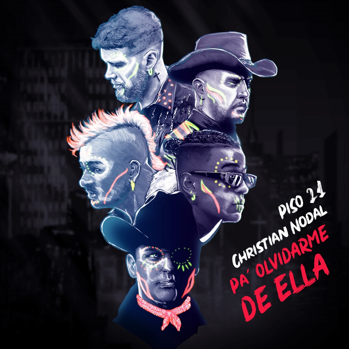 Pa' Olvidarme de Ella - Single by Piso 21 & Christian Nodal album cover