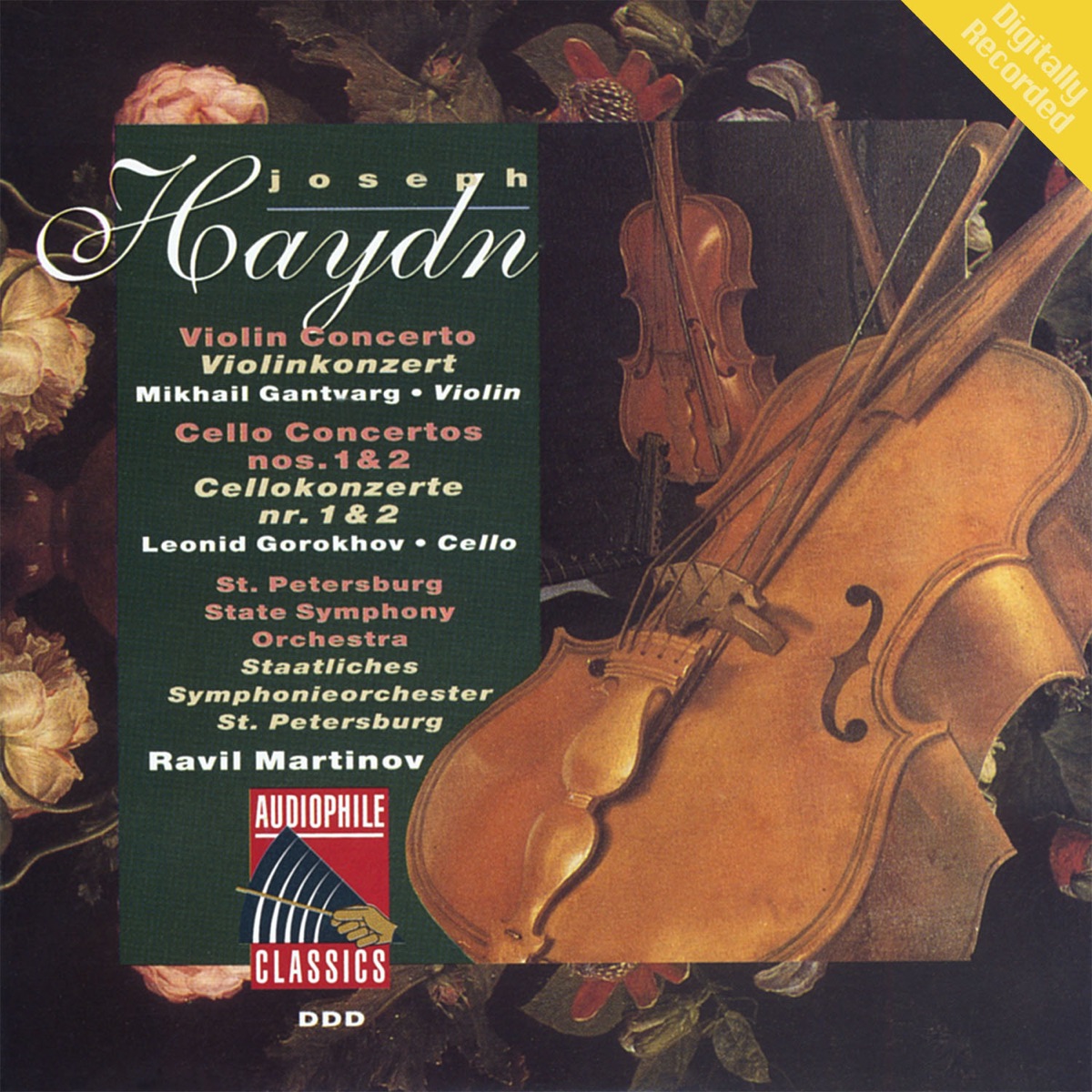 Haydn: Violin Concerto No. 1 - Cello Concertos Nos. 1 & 2 by St. Petersburg State Symphony Orchestra, Soloists of St. Petersburg, Mikhail Gantvarg, Ravil Martinov & Leonid Gorokhov album cover