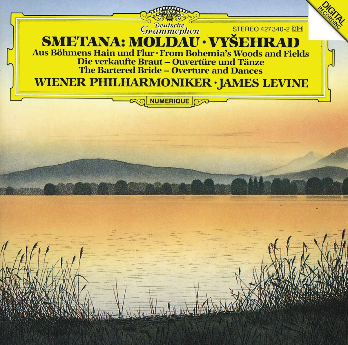 Smetana: The Moldau by Vienna Philharmonic & James Levine album cover
