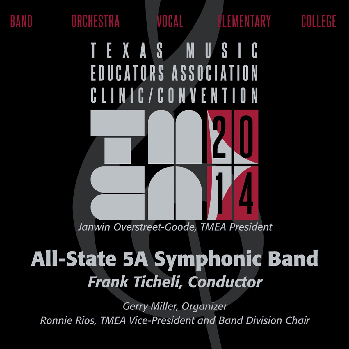 2014 Texas Music Educators Association (TMEA): All-State 5A Symphonic Band by Texas All-State 5A Symphonic Band album cover