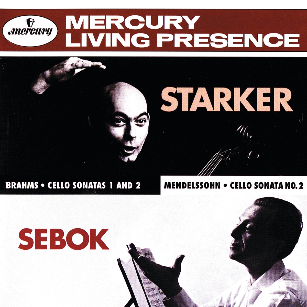 Brahms & Mendelssohn: Cello Sonatas by János Starker & György Sebök album cover