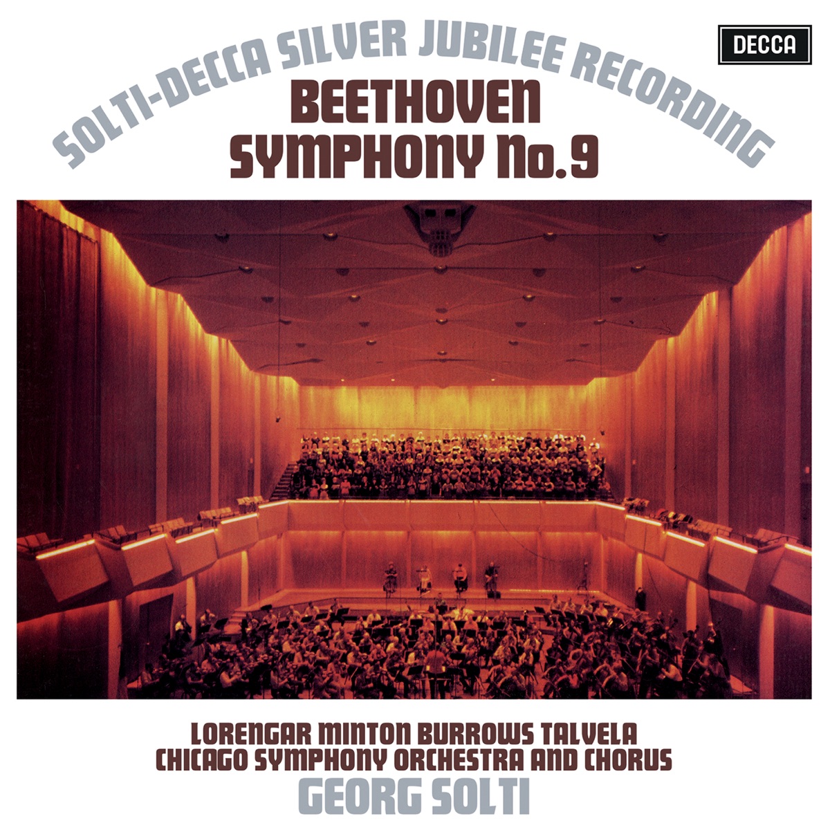 Beethoven: Symphony No. 9 "Choral" by Sir Georg Solti, Pilar Lorengar, Yvonne Minton, Stuart Burrows, Martti Talvela, Chicago Symphony Chorus & Chicago Symphony Orchestra album cover