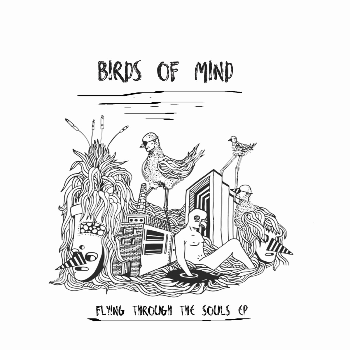 Flying Through the Souls by Birds of Mind album cover