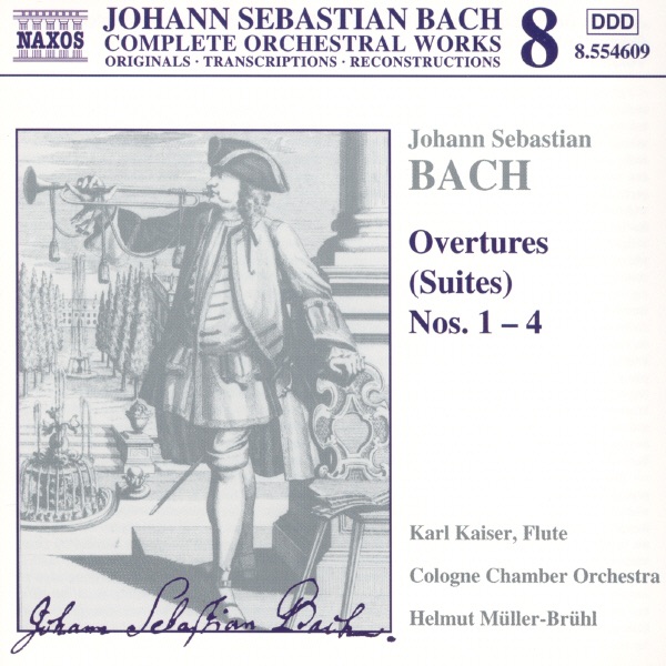 Bach: Overtures (Suites) Nos. 1-4 by Cologne Chamber Orchestra, Helmut Müller-Brühl & Karl Kaiser album cover