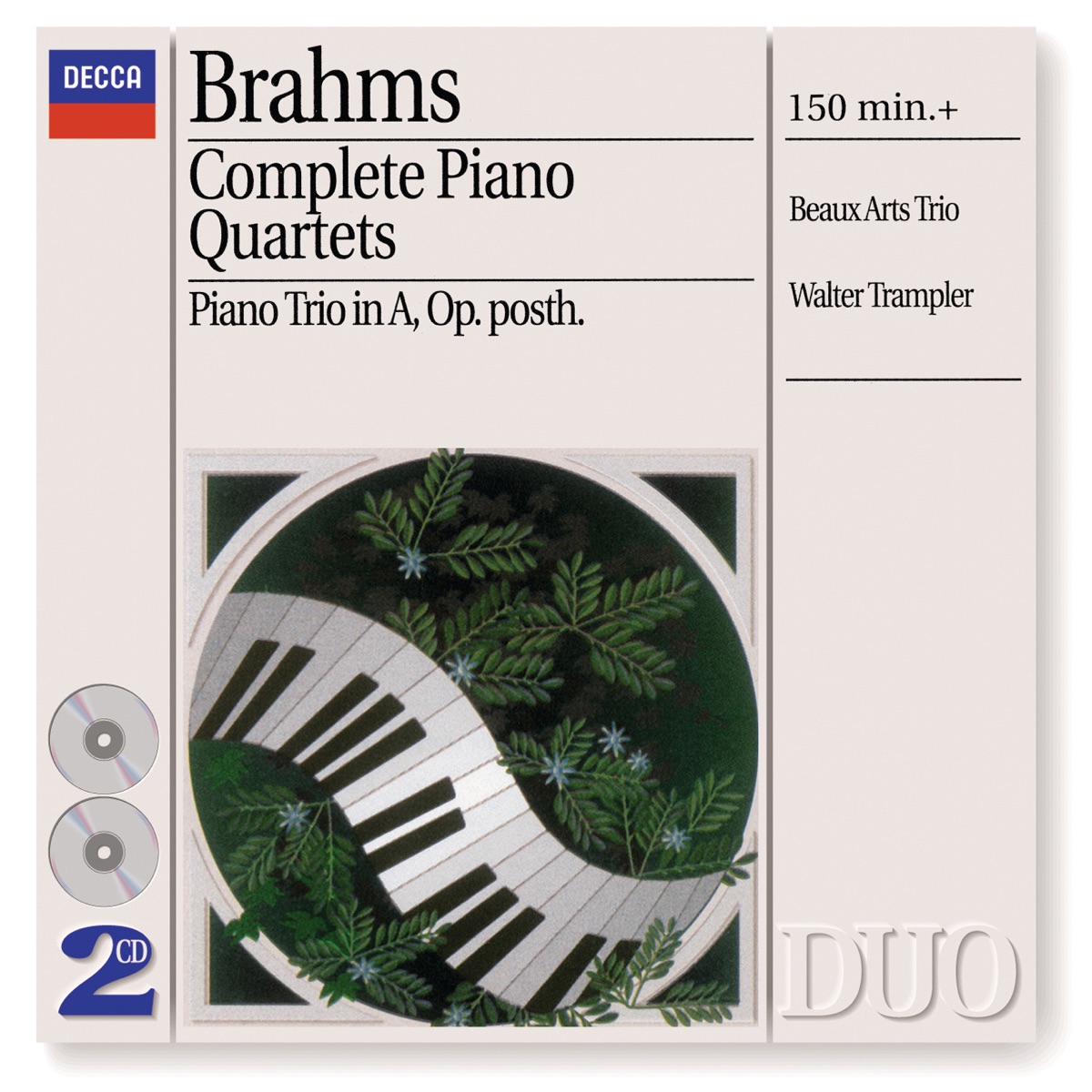Brahms: Complete Piano Quartets, Piano Trio in A, Op. Posth. by Beaux Arts Trio & Walter Trampler album cover