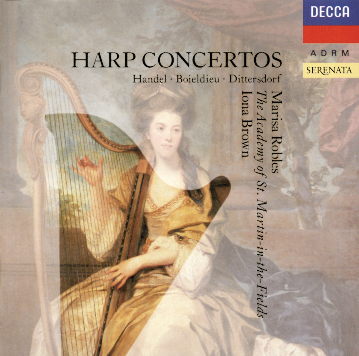 Harp Concertos by Marisa Robles, Academy of St Martin in the Fields & Iona Brown album cover