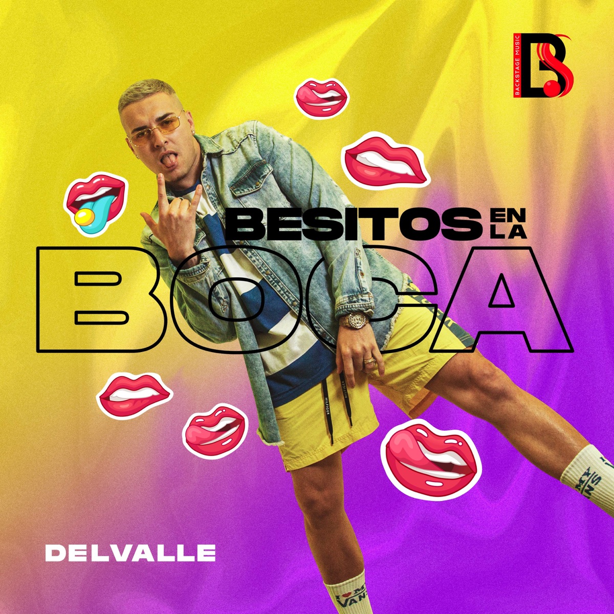 Besitos en la Boca - Single by Delvalle album cover