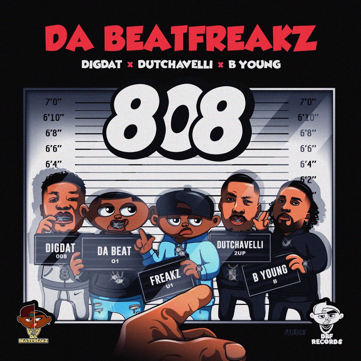 808 (feat. Dutchavelli, DigDat & B Young) - Single by Da Beatfreakz album cover