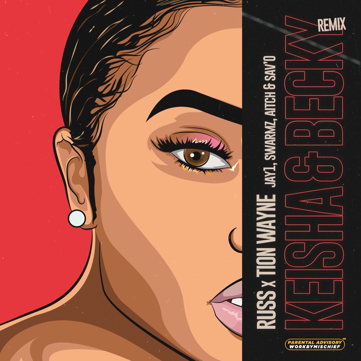 Keisha & Becky (Remix) - Single by Russ Millions, Tion Wayne, Aitch, Swarmz, Savo & JAY1 album cover