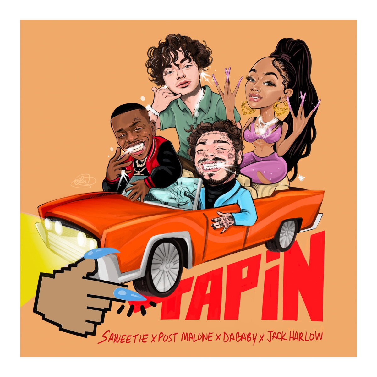 Tap In (feat. Post Malone, DaBaby & Jack Harlow) - Single by Saweetie album cover artwork