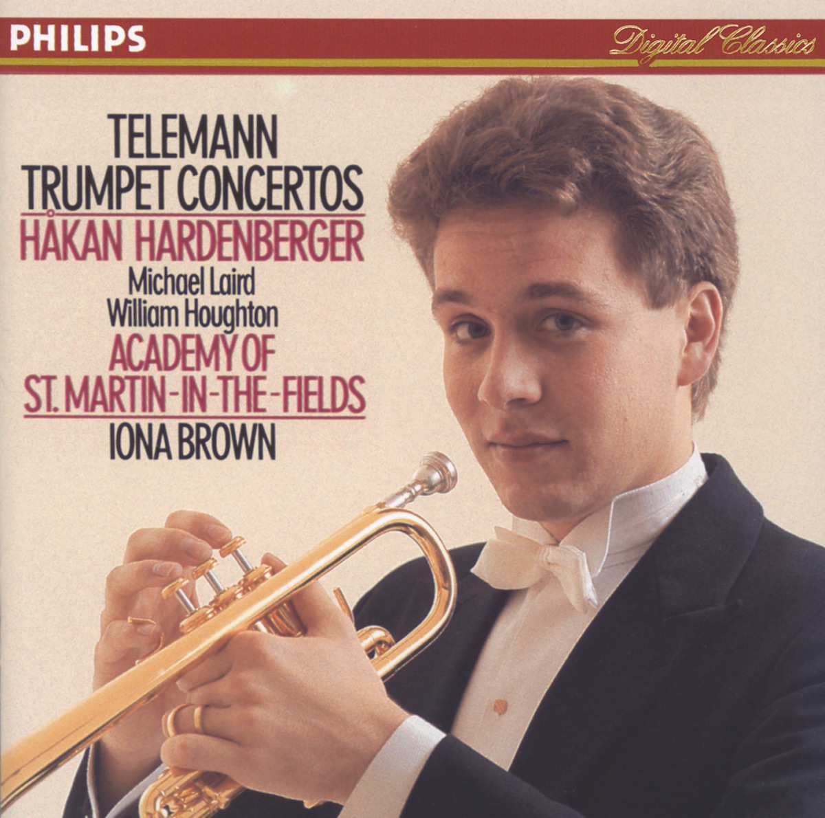 Telemann: Trumpet Concertos by Håkan Hardenberger, Academy of St Martin in the Fields & Iona Brown album cover