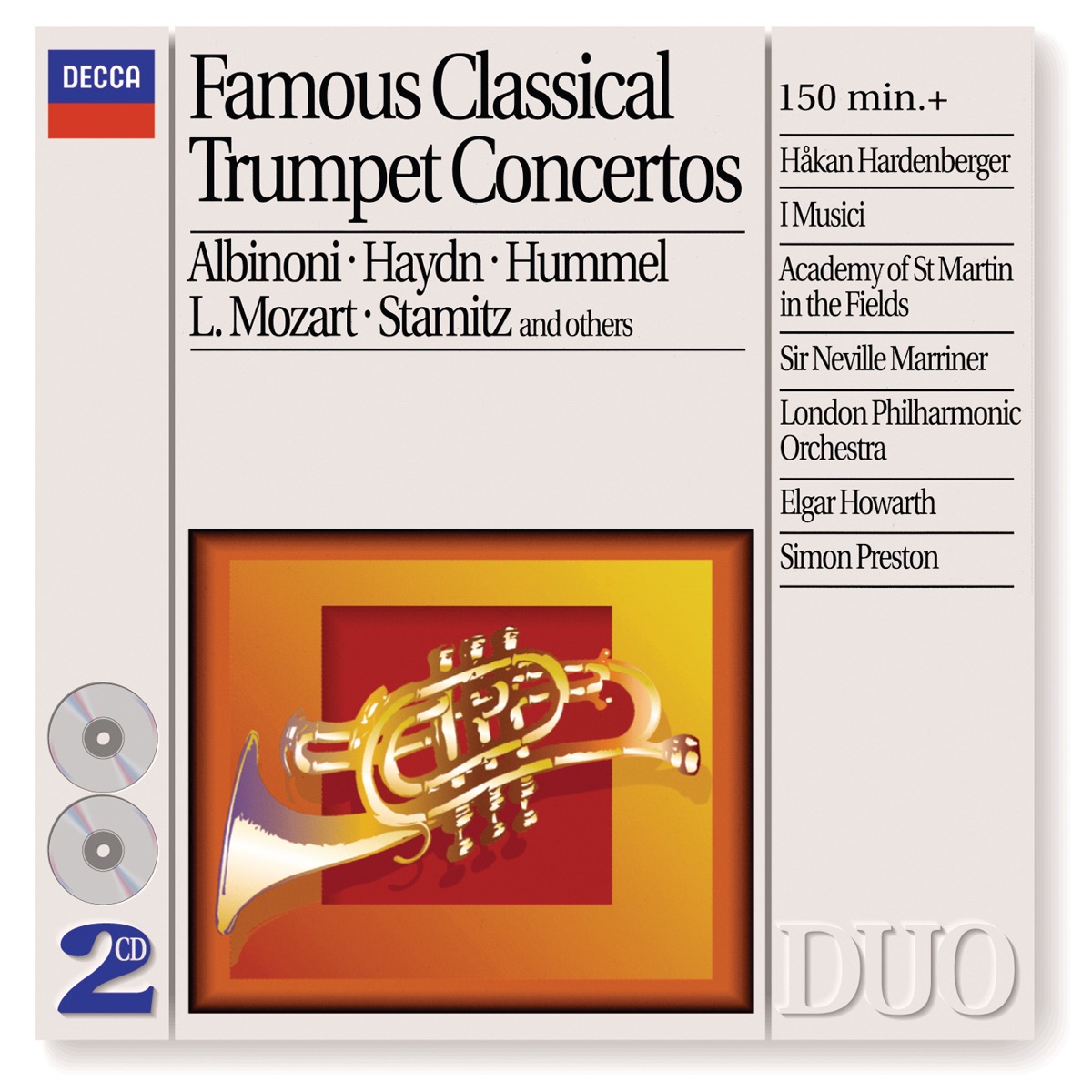 Famous Classical Trumpet Concertos by Håkan Hardenberger & Academy of St Martin in the Fields album cover