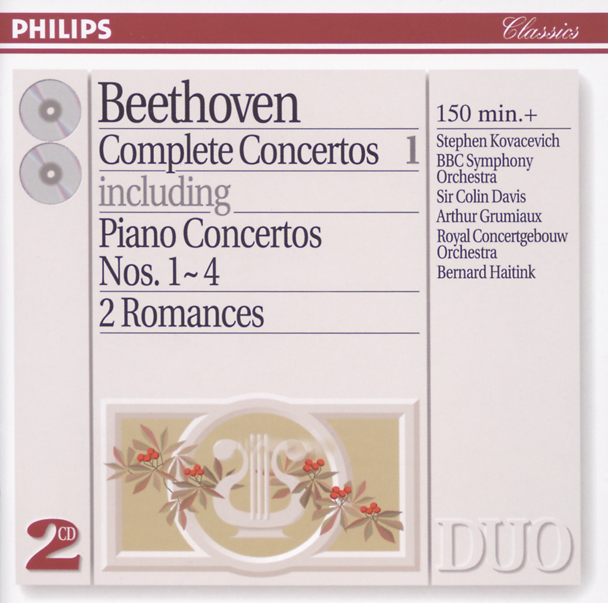 Beethoven: Complete Concertos Vol. 1 - Piano Concertos Nos. 1 - 4 by Arthur Grumiaux, Stephen Kovacevich, Bernard Haitink, BBC Symphony Orchestra, Royal Concertgebouw Orchestra & Sir Colin Davis album cover