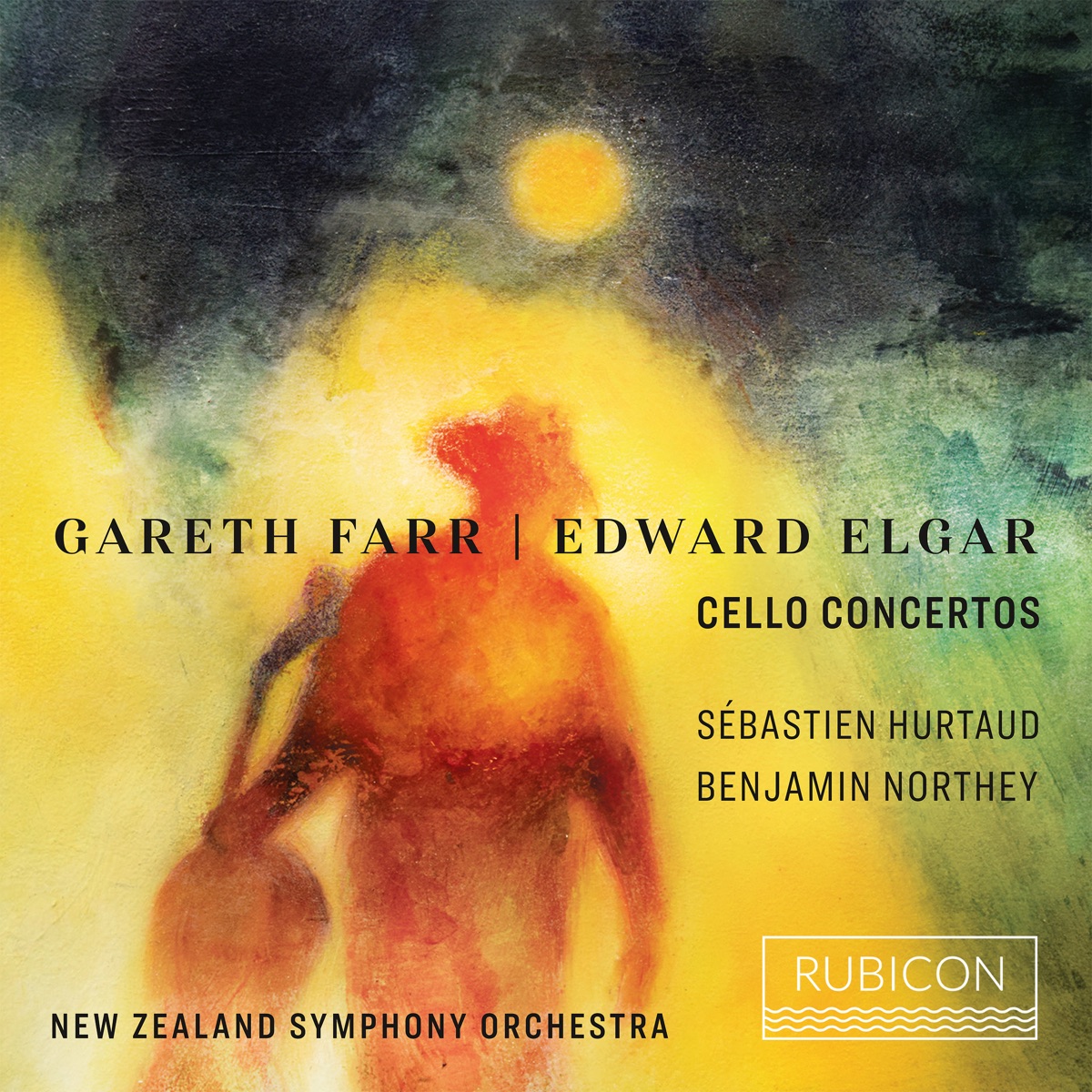 Elgar & Farr: Cello Concertos by New Zealand Symphony Orchestra, Benjamin Northey & Sebastien Hurtaud album cover