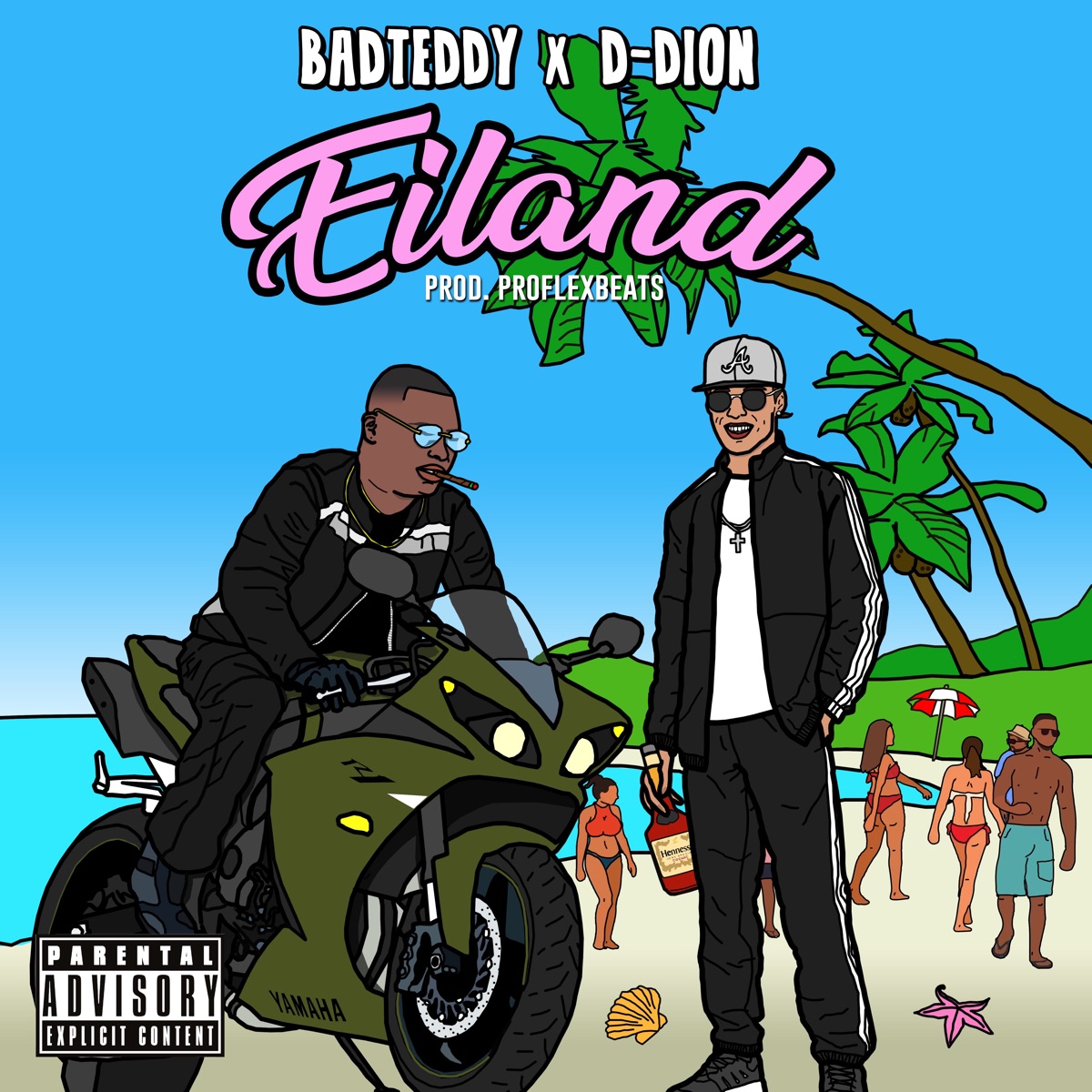 Eiland (feat. Proflexbeats) - Single by Badteddy & D-Dion album cover