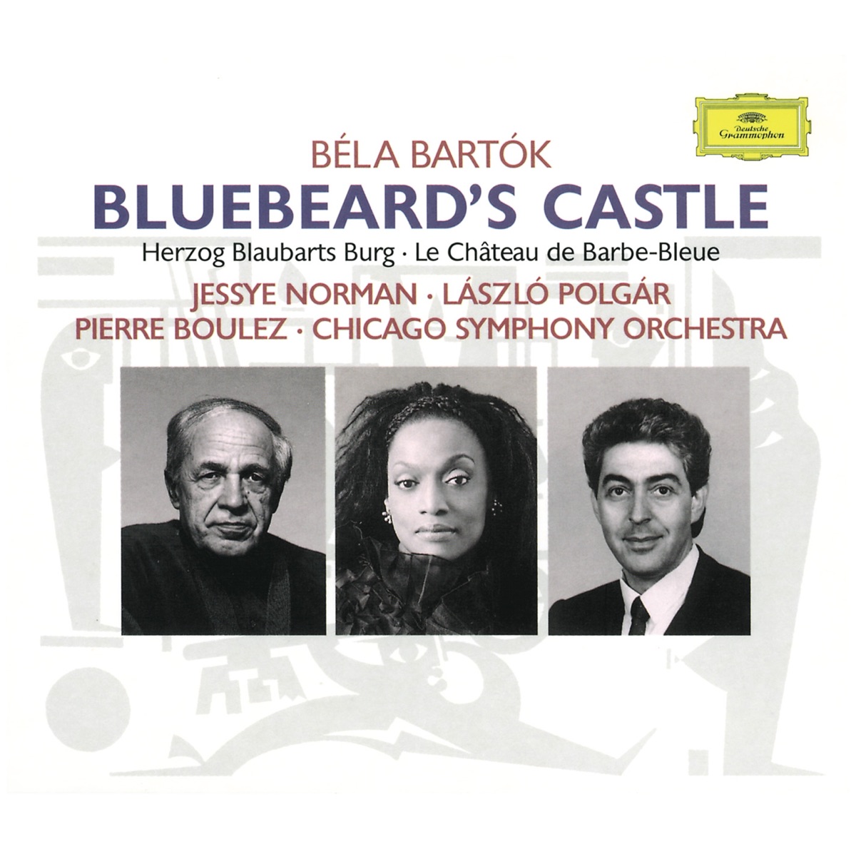 Bartók: Duke Bluebeard's Castle by Jessye Norman, Chicago Symphony Orchestra, László Polgár & Pierre Boulez album cover