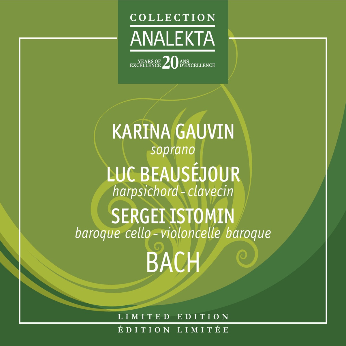 Bach by Luc Beausejour, Karina Gauvin & Sergei Istomin album cover