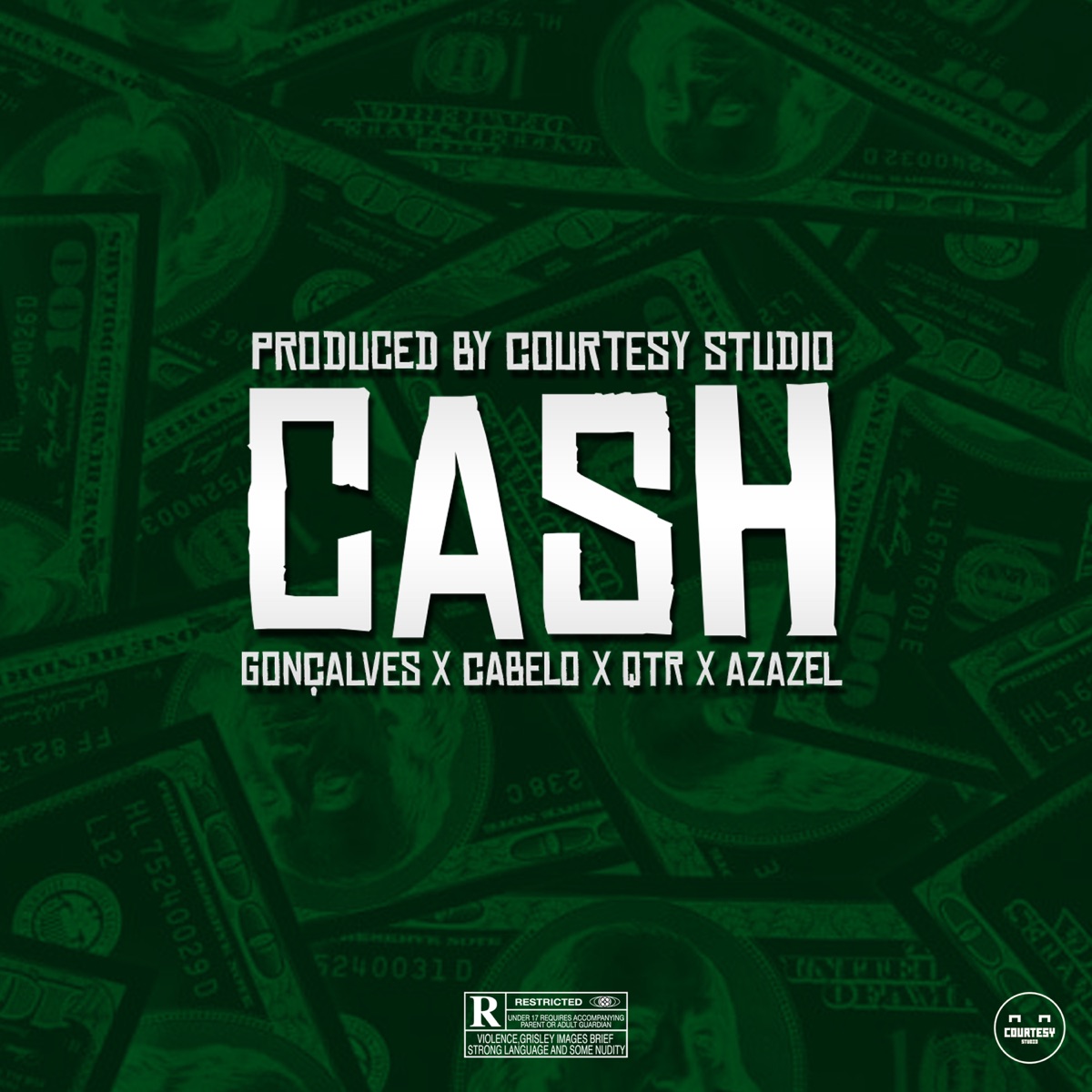 Cash - Single by Gonçalves, Mc Cabelo, QTR & AzazeL album cover