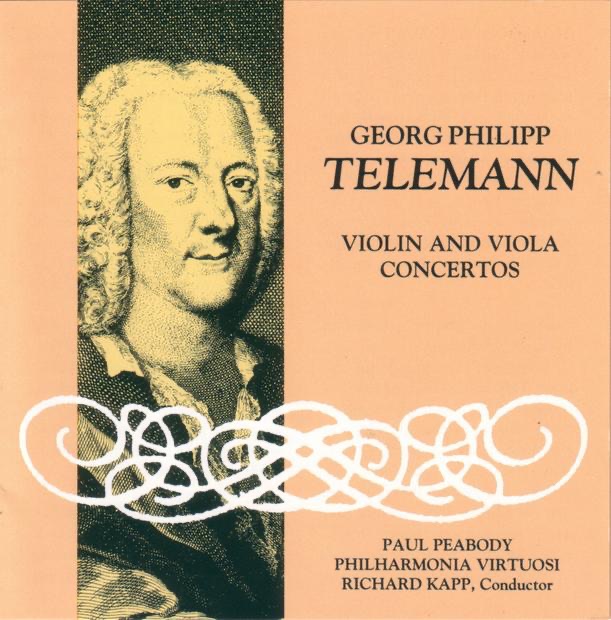 Telemann: Violin and Viola Concertos by New York Philharmonia Virtuosi & Paul Peabody album cover