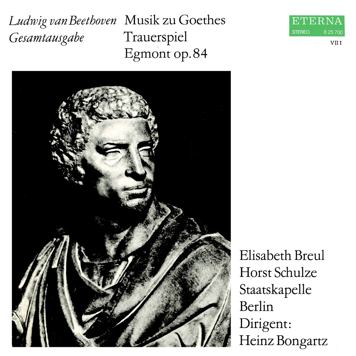 Beethoven: Egmont by Heinz Bongartz & Staatskapelle Berlin album cover