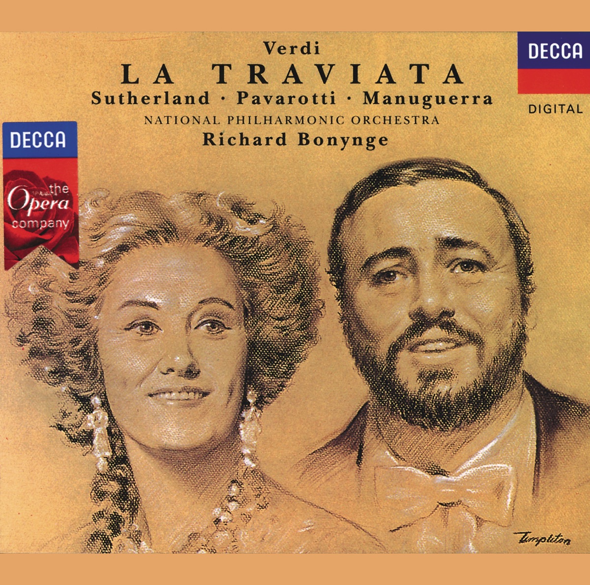 Verdi: La Traviata by Dame Joan Sutherland, Luciano Pavarotti, Matteo Manuguerra, National Philharmonic Orchestra & Richard Bonynge album cover