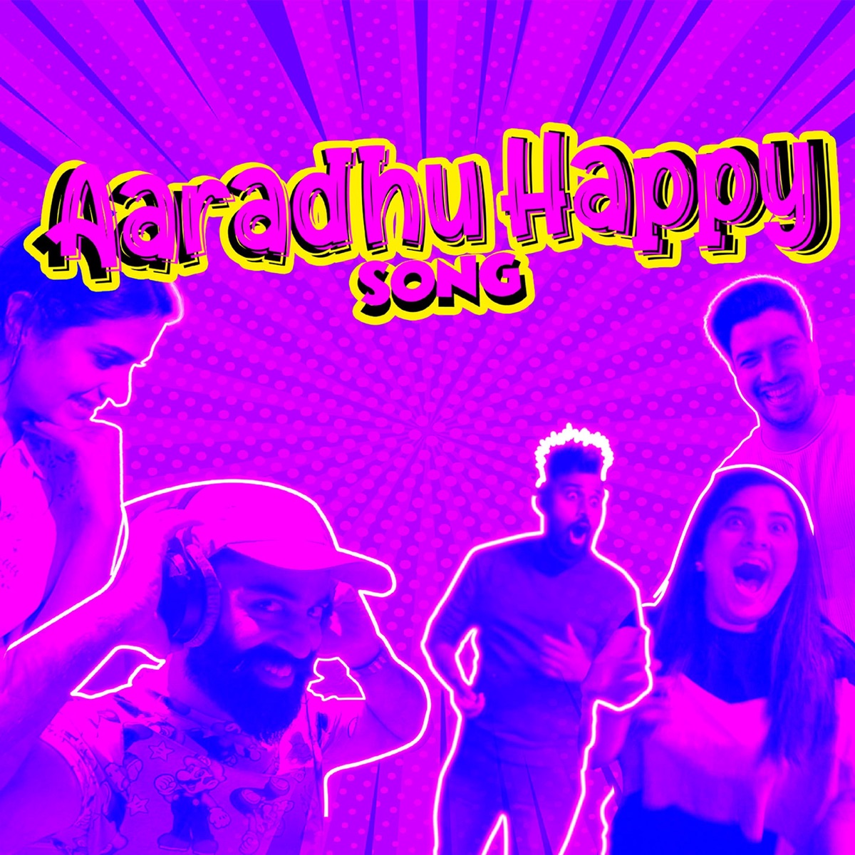 Aaradhu Happy Song - Single by Govind Padmasoorya, Nikhil San, Divya Pillai & Mubashir Zaam album cover