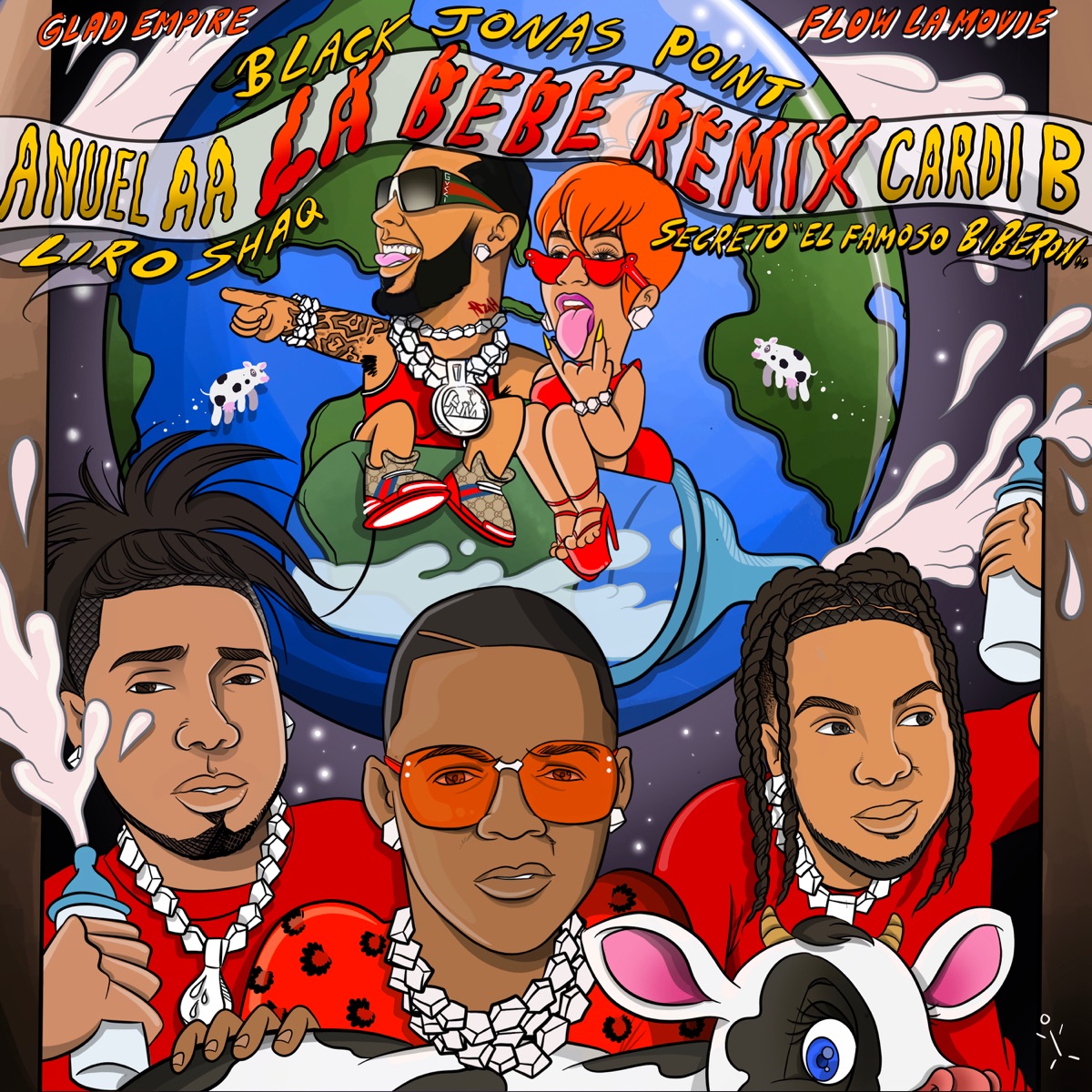 La Bebe (Remix) [feat. Secreto El Famoso Biberon & Liro Shaq] - Single by Anuel AA, Cardi B & Black Jonas Point album cover artwork