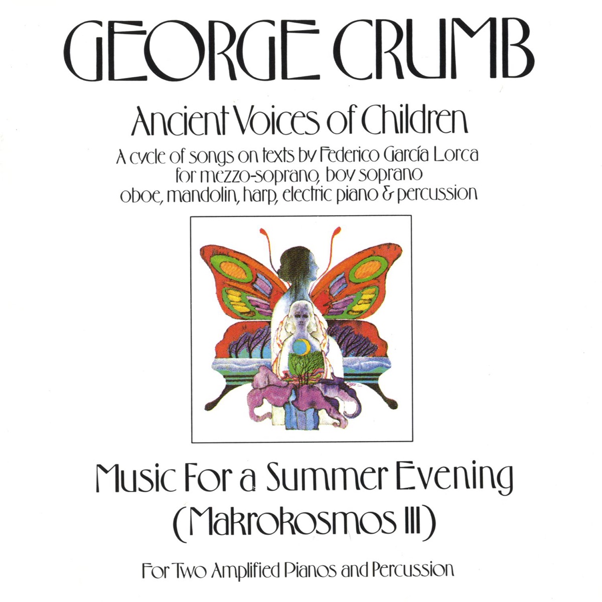 George Crumb: Ancient Voices of Children - Music For A Summer Evening by Arthur Weisberg & Contemporary Chamber Ensemble album cover