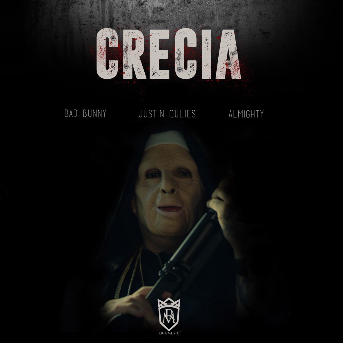 Crecia - Single by Justin Quiles, Bad Bunny & Almighty album cover artwork