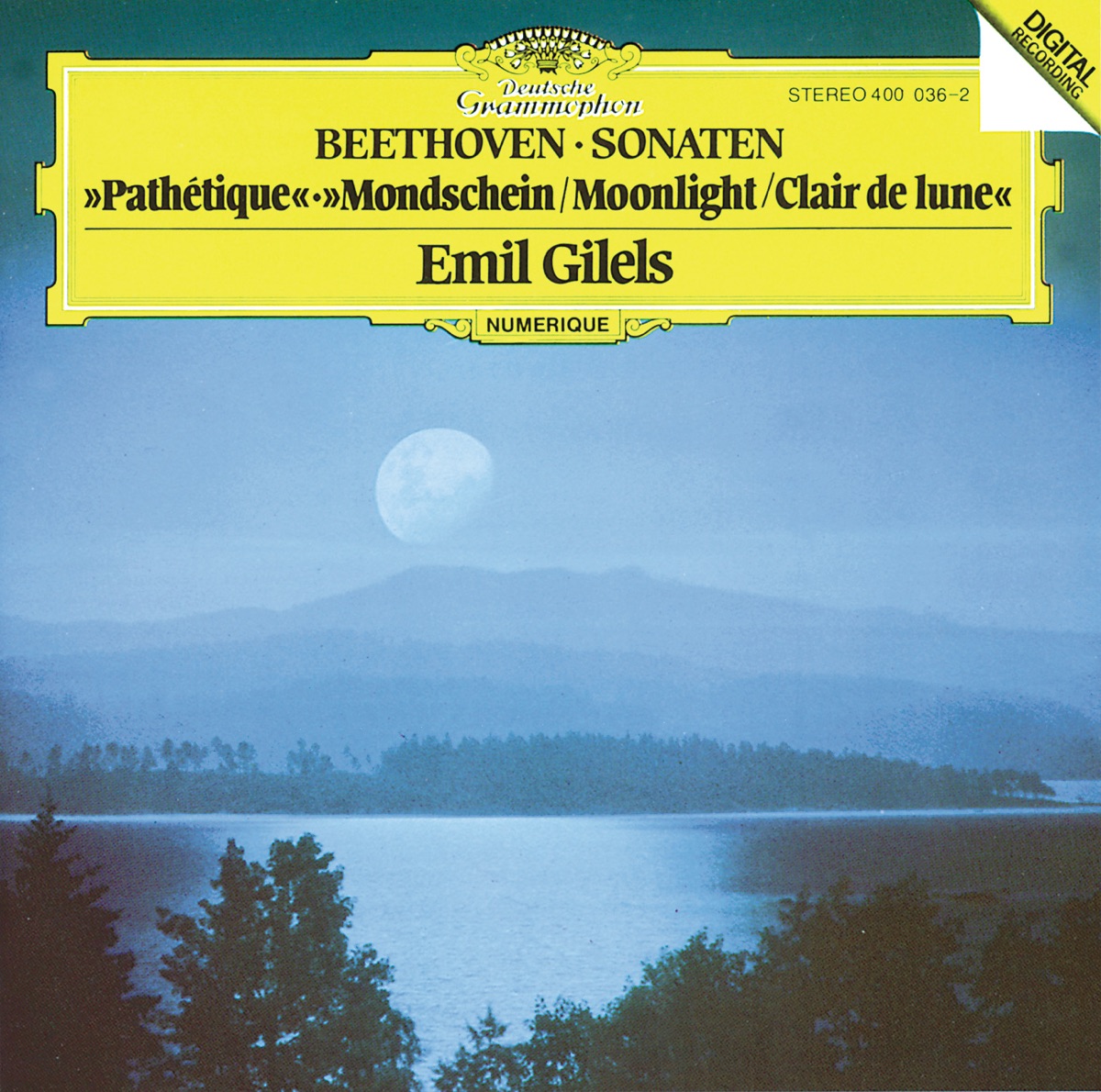 Beethoven: Pathétique & Moonlight Sonatas by Emil Gilels album cover