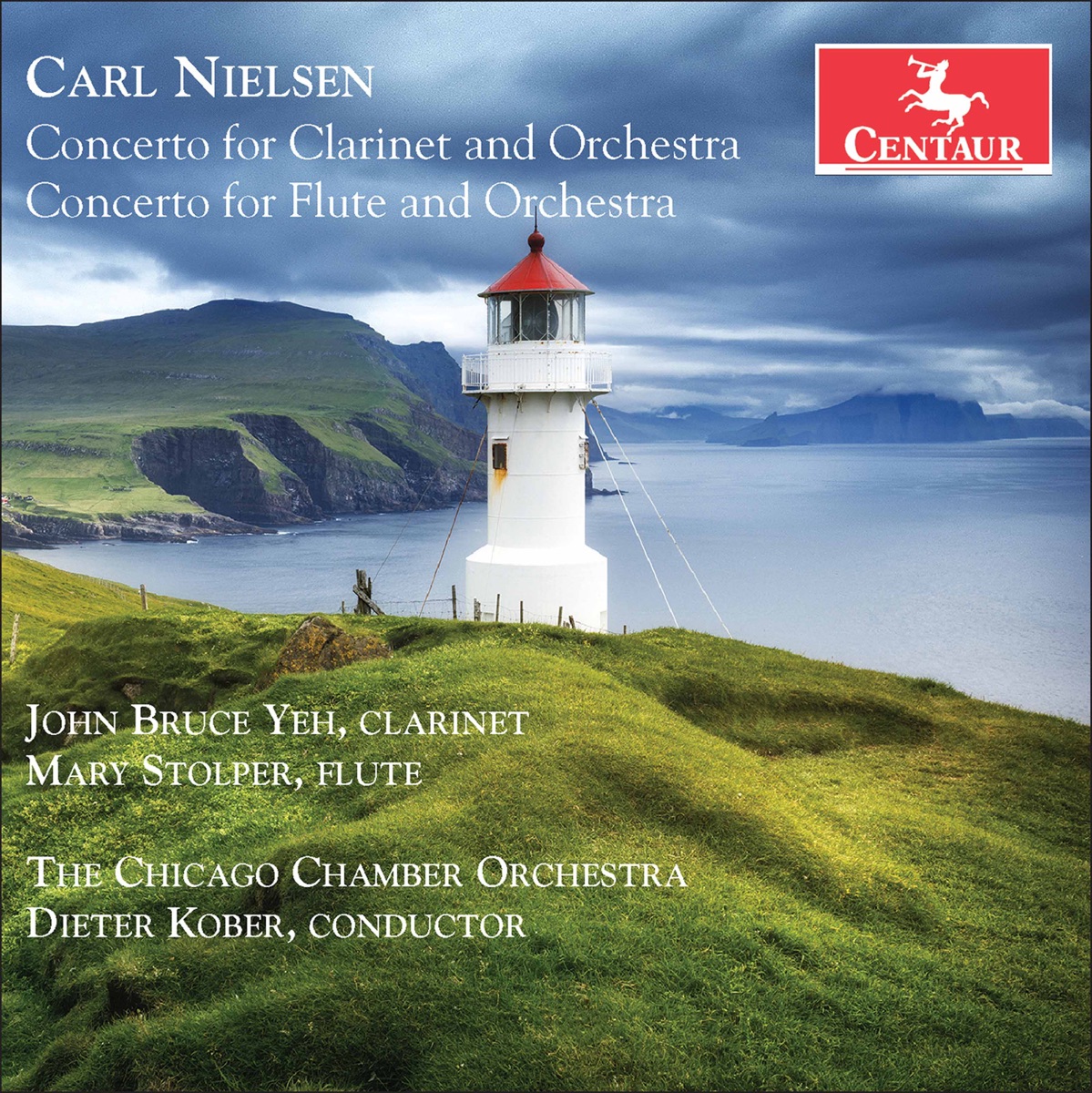 Nielsen: Flute & Clarinet Concertos by John Bruce Yeh, Mary Stolper, Chicago Chamber Orchestra & Dieter Kober album cover
