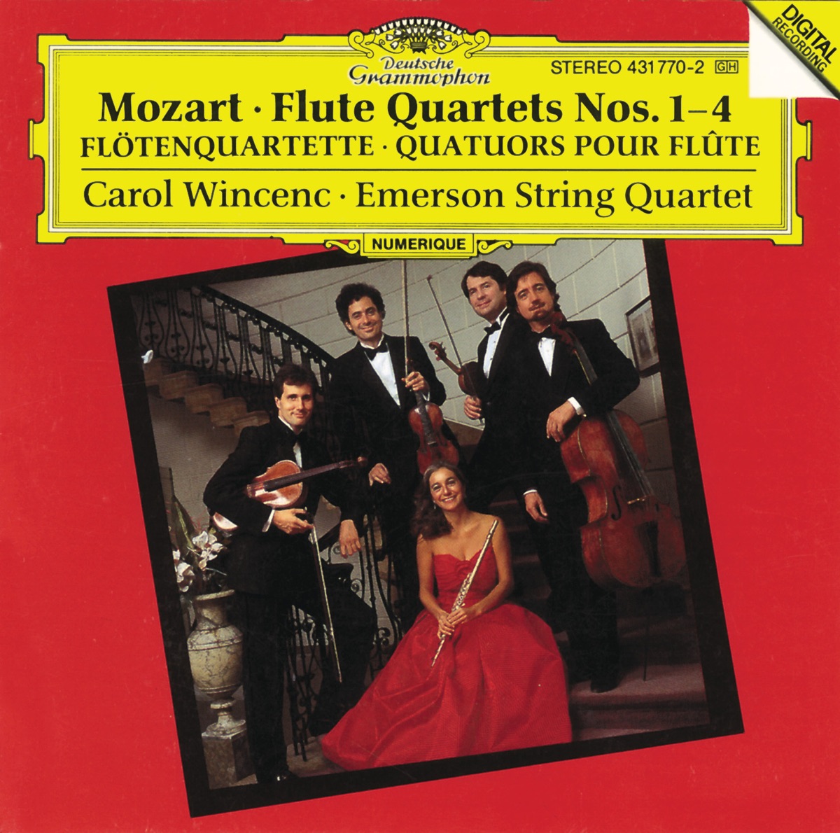 Mozart: Flute Quartets No.1-4 by Emerson String Quartet & Carol Wincenc album cover