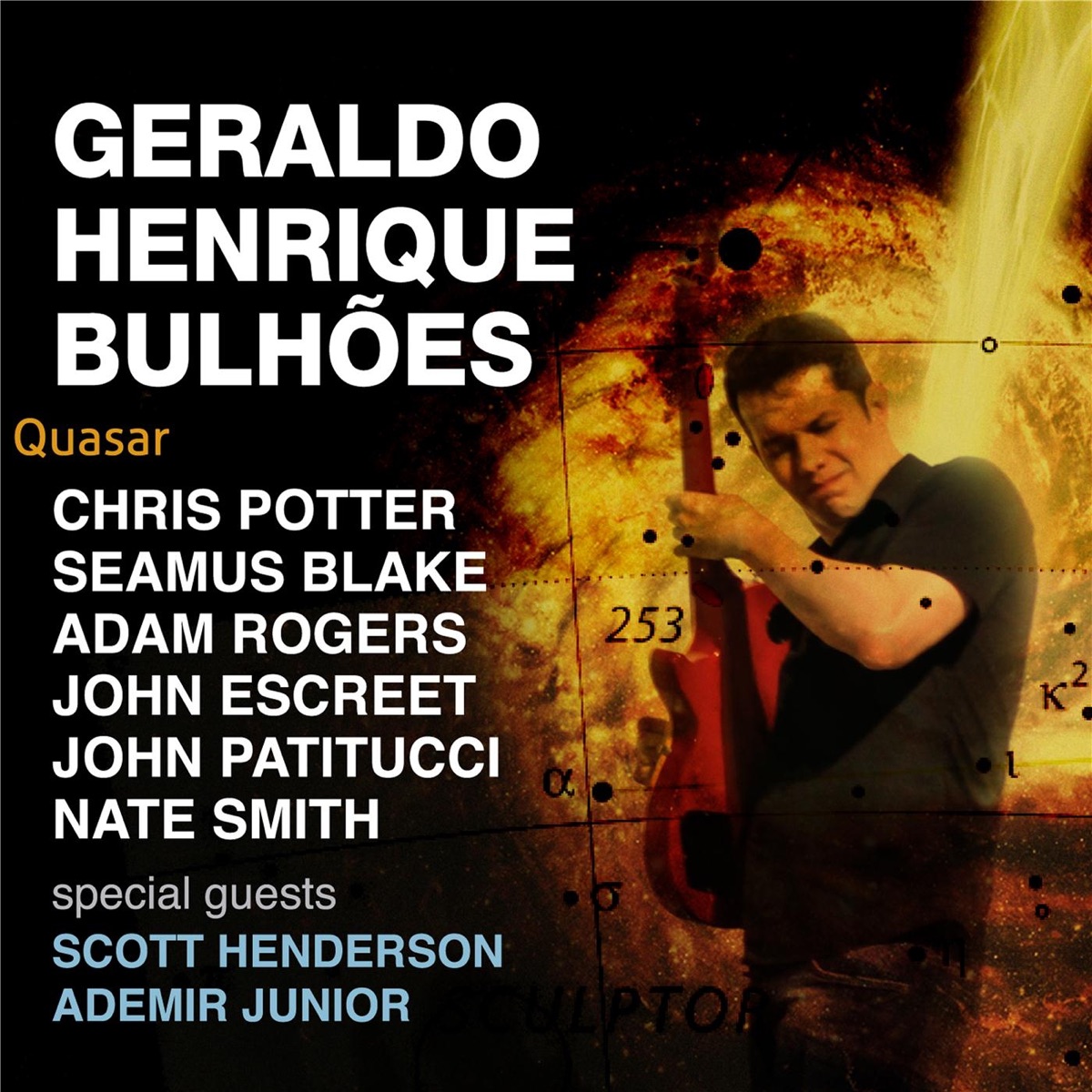 Quasar (feat. Adam Rogers, Nate Smith, Scott Henderson, Ademir Junior, Chris Potter, Seamus Blake, John Patitucci & John Escreet) by Geraldo Henrique Bulhões album cover