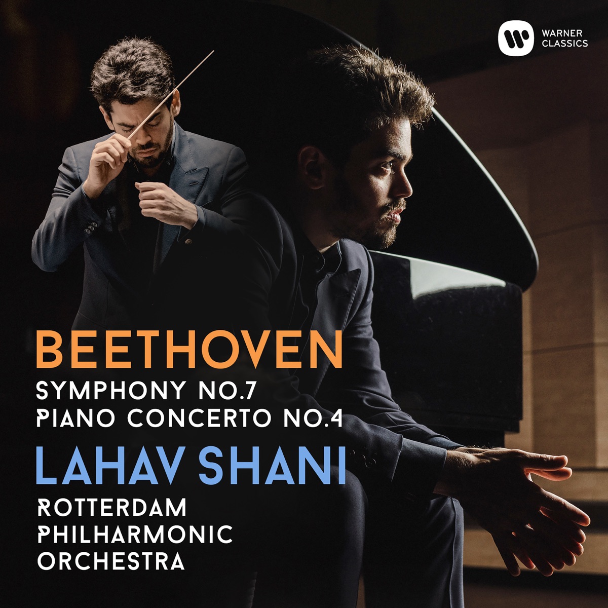 Beethoven: Symphony No. 7 & Piano Concerto No. 4 by Lahav Shani & Rotterdam Philharmonic Orchestra album cover