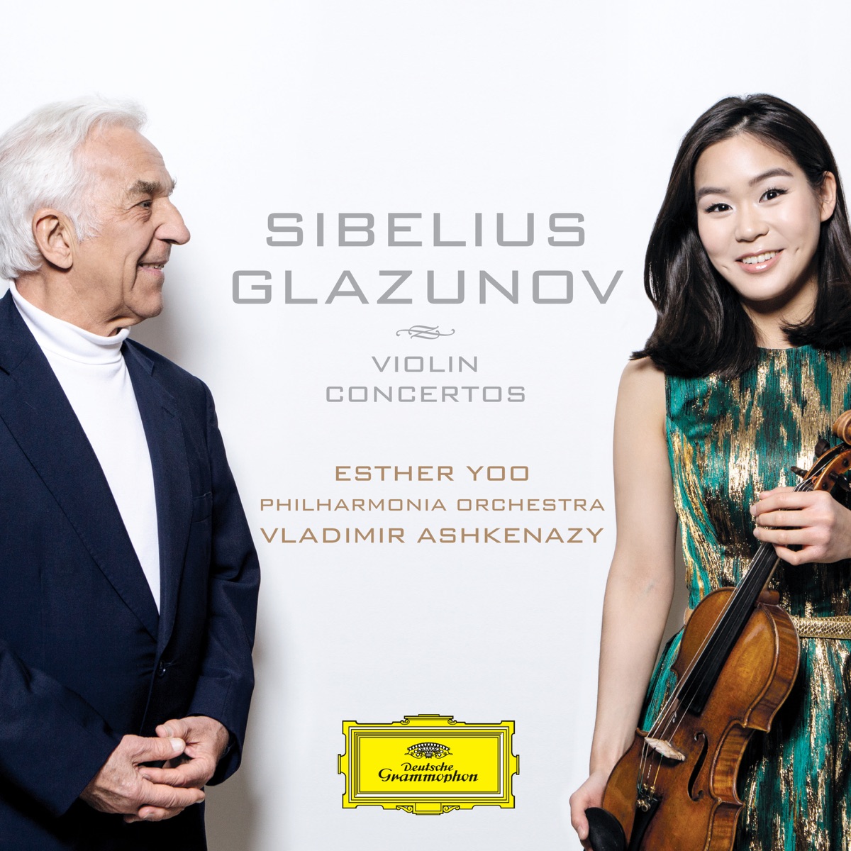 Sibelius & Glazunov: Violin Concertos by Philharmonia Orchestra, Esther Yoo & Vladimir Ashkenazy album cover