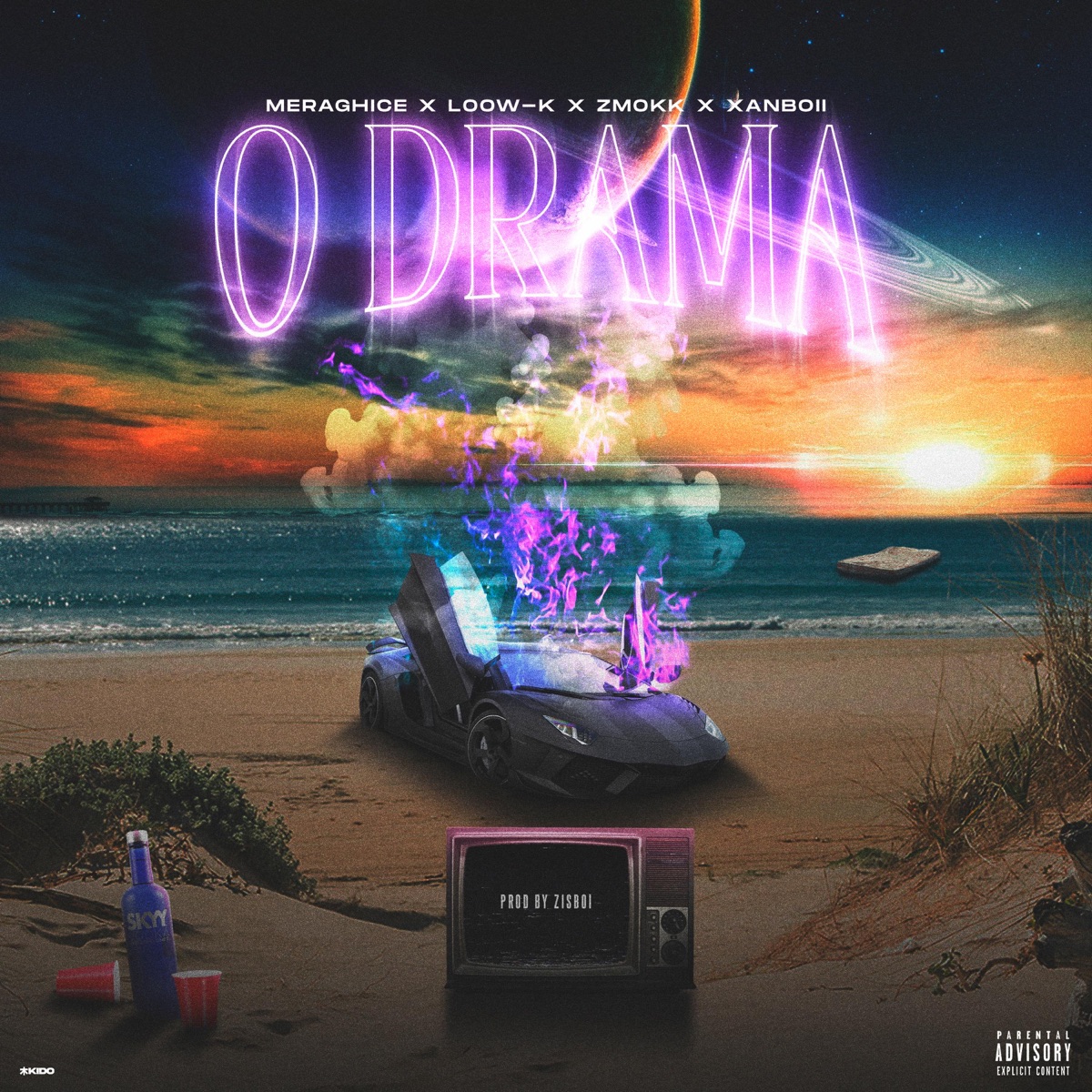 0 Drama (feat. Loow-K) - Single by Meraghice, XanBoii & Zmokk album cover